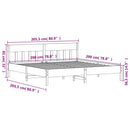 sengeramme uden madras 200x200 cm massivt fyrretræ gyldenbrun