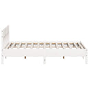 sengeramme uden madras 180x200 cm massivt fyrretræ hvid