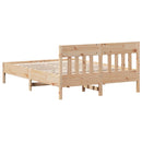 sengeramme uden madras 160x200 cm massivt fyrretræ
