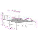 sengeramme uden madras 160x200 cm massivt fyrretræ