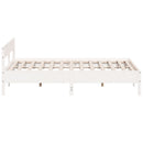sengeramme uden madras 200x200 cm massivt fyrretræ hvid