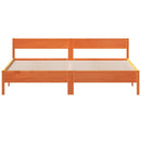 sengeramme uden madras 200x200 cm massivt fyrretræ gyldenbrun
