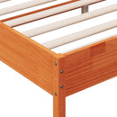 sengeramme uden madras 200x200 cm massivt fyrretræ gyldenbrun