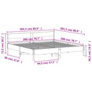 sengeramme uden madras 200x200 cm massivt fyrretræ gyldenbrun