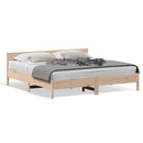 sengeramme uden madras 180x200 cm massivt fyrretræ