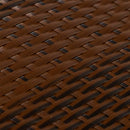 altanafskærmning 400x90 cm polyrattan brun og sort