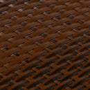 altanafskærmning 400x100 cm polyrattan brun og sort
