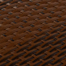 altanafskærmning 500x100 cm polyrattan brun og sort