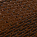 altanafskærmning 1000x100 cm polyrattan brun og sort