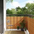 altanafskærmning 400x90 cm polyrattan lysebrun