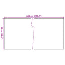 altanafskærmning 600x90 cm polyrattan lysebrun
