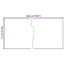 altanafskærmning 500x80 cm polyrattan sort