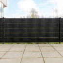 altanafskærmninger 5 stk. 255x19 cm polyrattan sort