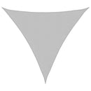 solsejl 5x5x5 m 100 % polyesterstof lysegrå