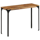 konsolbord 110x35x76 cm massivt mangotræ og jern brun