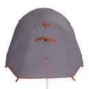 2-personers campingtelt vandtæt grå og orange