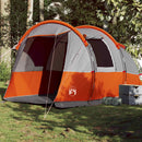 4-personers campingtelt vandtæt grå og orange