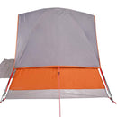 3-personers campingtelt vandtæt kuppel grå og orange