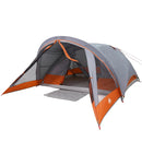 4-personers campingtelt vandtæt grå og orange