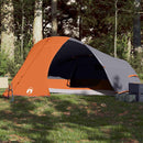 4-personers campingtelt vandtæt grå og orange