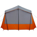 5-personers campingtelt vandtæt grå og orange