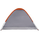 4-personers campingtelt vandtæt grå og orange