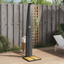 havebruser 55x60x224 cm polyrattan og akacietræ sort