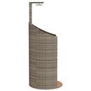 havebruser 100x100x241,5 cm polyrattan og akacietræ grå