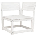hjørnemodul til havesofa 73x73x78 cm massivt fyrretræ hvid