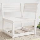 hjørnemodul til havesofa 73x73x78 cm massivt fyrretræ hvid
