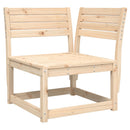 hjørnemodul til havesofa 73x73x78 cm m. hynder massivt fyrretræ