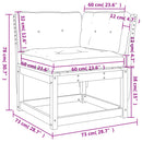 hjørnemodul til sofa 73x73x78 cm m. hynder massivt douglasgran