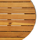 sidebord trommeformet polyrattan og massivt træ grå