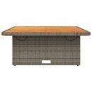 havebord 110x110x71 cm polyrattan og massivt akacietræ grå