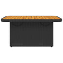 havebord 90x55x71 cm polyrattan og akacietræ sort