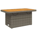 havebord 90x55x71 cm polyrattan og massivt akacietræ grå