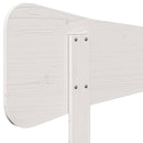 sengegavl 150 cm massivt fyrretræ hvid