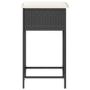 barstole til haven med hynder 2 stk. polyrattan sort