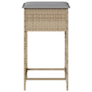 udendørs barstole med hynder 2 stk. polyrattan beige