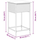 udendørs barstole med hynder 2 stk. polyrattan beige