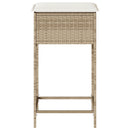 udendørs barstole med hynder 2 stk. polyrattan beige