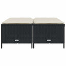 haveskamler 4 stk. med hynder polyrattan sort