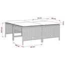 haveskamler 4 stk. med hynder polyrattan sort