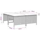 haveskamler 4 stk. med hynder polyrattan brun
