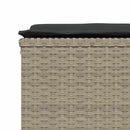 haveskamler 4 stk. med hynder polyrattan lysegrå