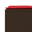 haveskamler med hynder 4 stk. brun polyrattan
