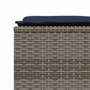 haveskamler med hynder 4 stk. grå polyrattan