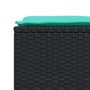 haveskamler med hynder 4 stk. sort polyrattan