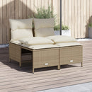 sofasæt til haven 4 dele med hynder polyrattan beige