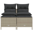 sofasæt til haven 4 dele med hynder polyrattan lysegrå